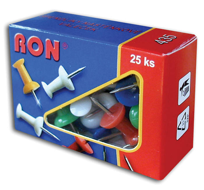 Špendlíky na nástěnku RON - 25 ks
