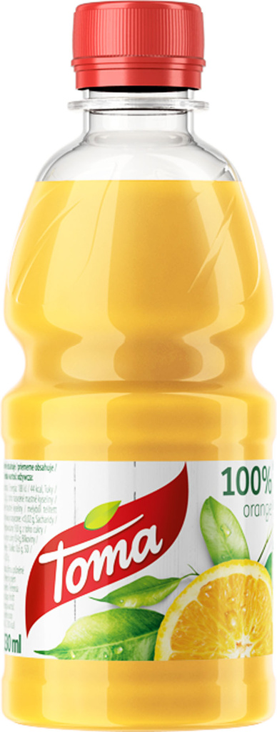 Toma džus pomeranč 100% 0,33 l