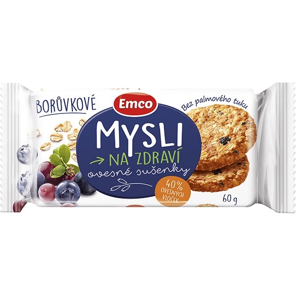 EMCO musli sušenky - borůvkové / 60 g